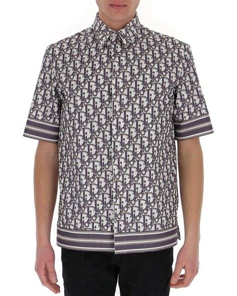 christian dior short sleeve button up|Dior men's shirts.